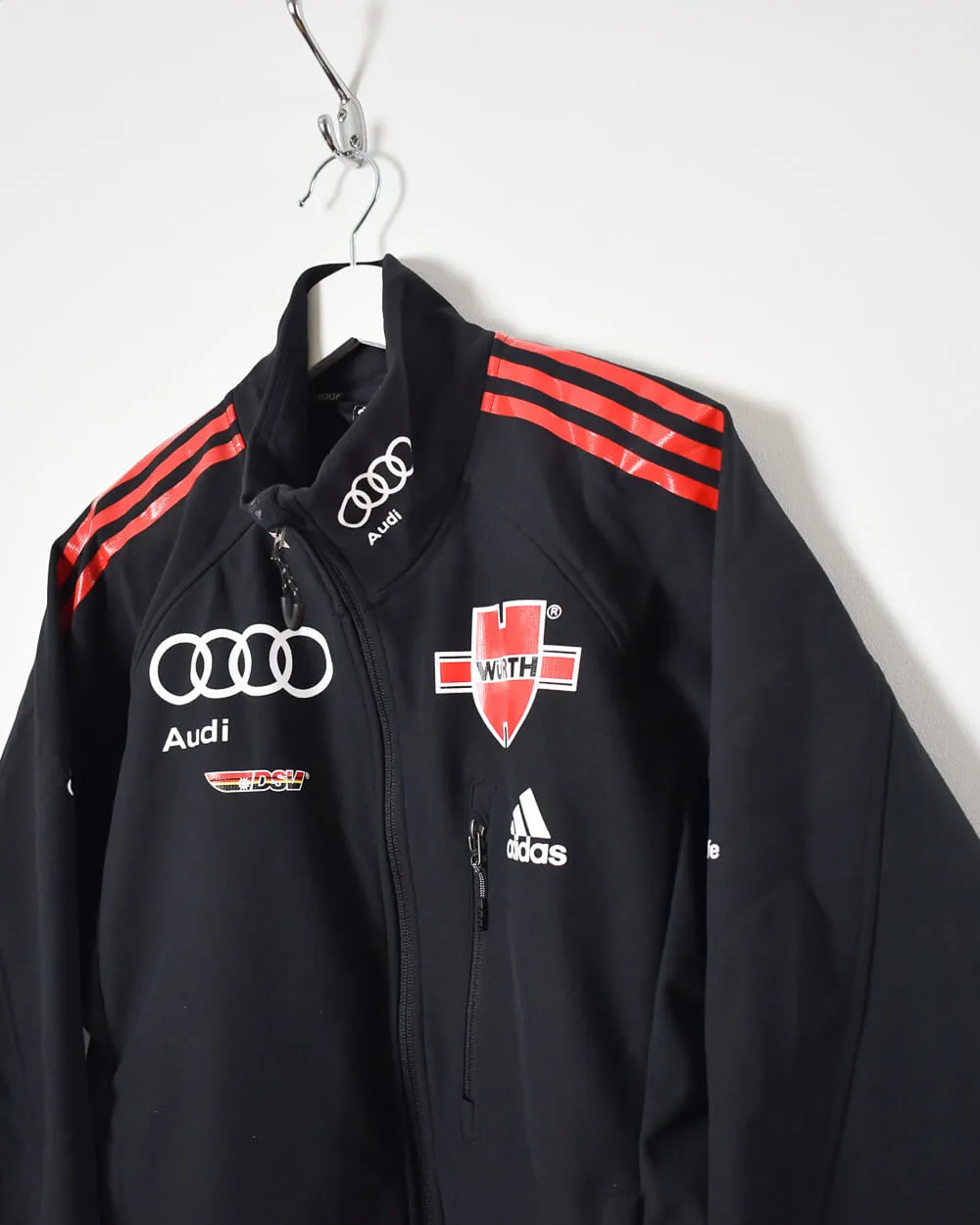 Adidas Audi Wurth Rally Racing Fleece Lined Windbreaker Jacket - Large
