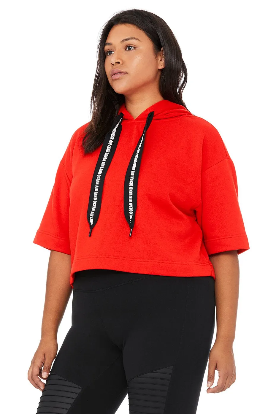 Air Land Ocean Short Sleeve Crop Hoodie
