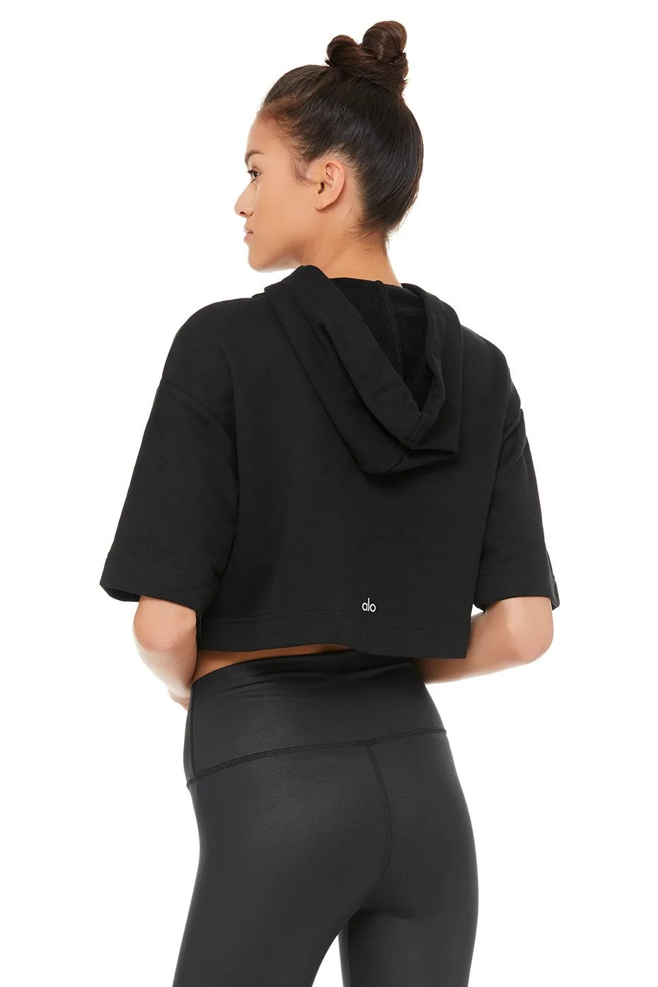 Air Land Ocean Short Sleeve Crop Hoodie
