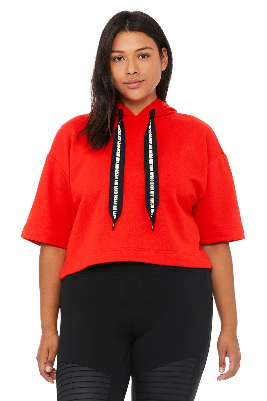 Air Land Ocean Short Sleeve Crop Hoodie