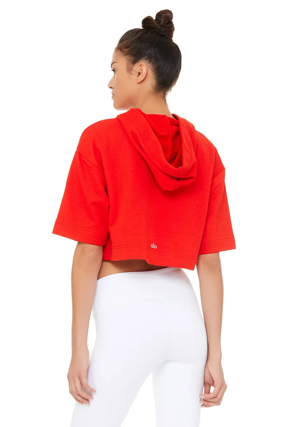 Air Land Ocean Short Sleeve Crop Hoodie