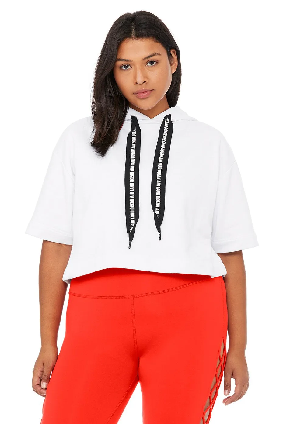 Air Land Ocean Short Sleeve Crop Hoodie