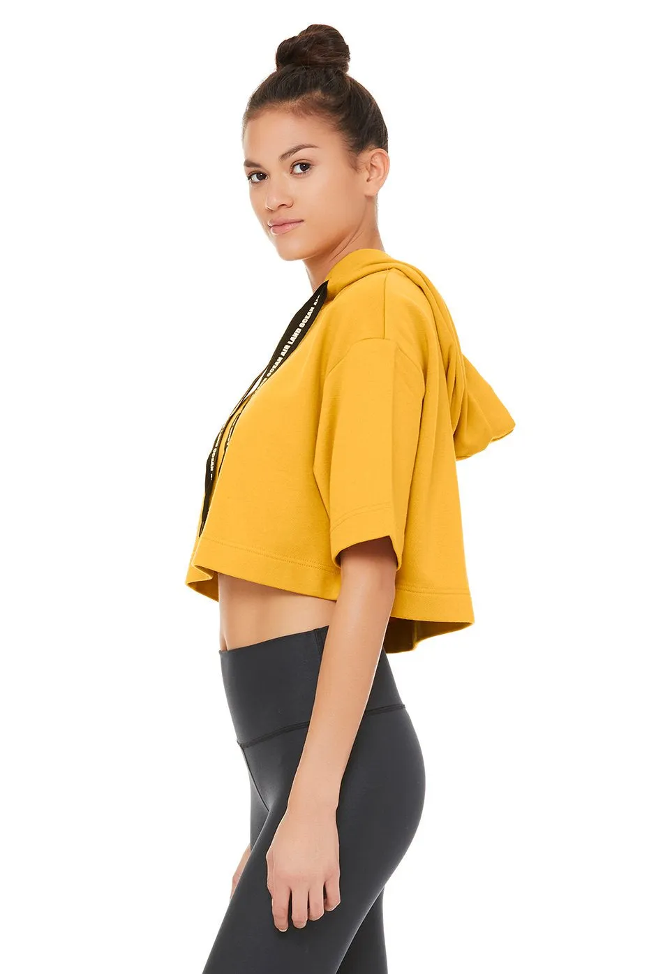 Air Land Ocean Short Sleeve Crop Hoodie