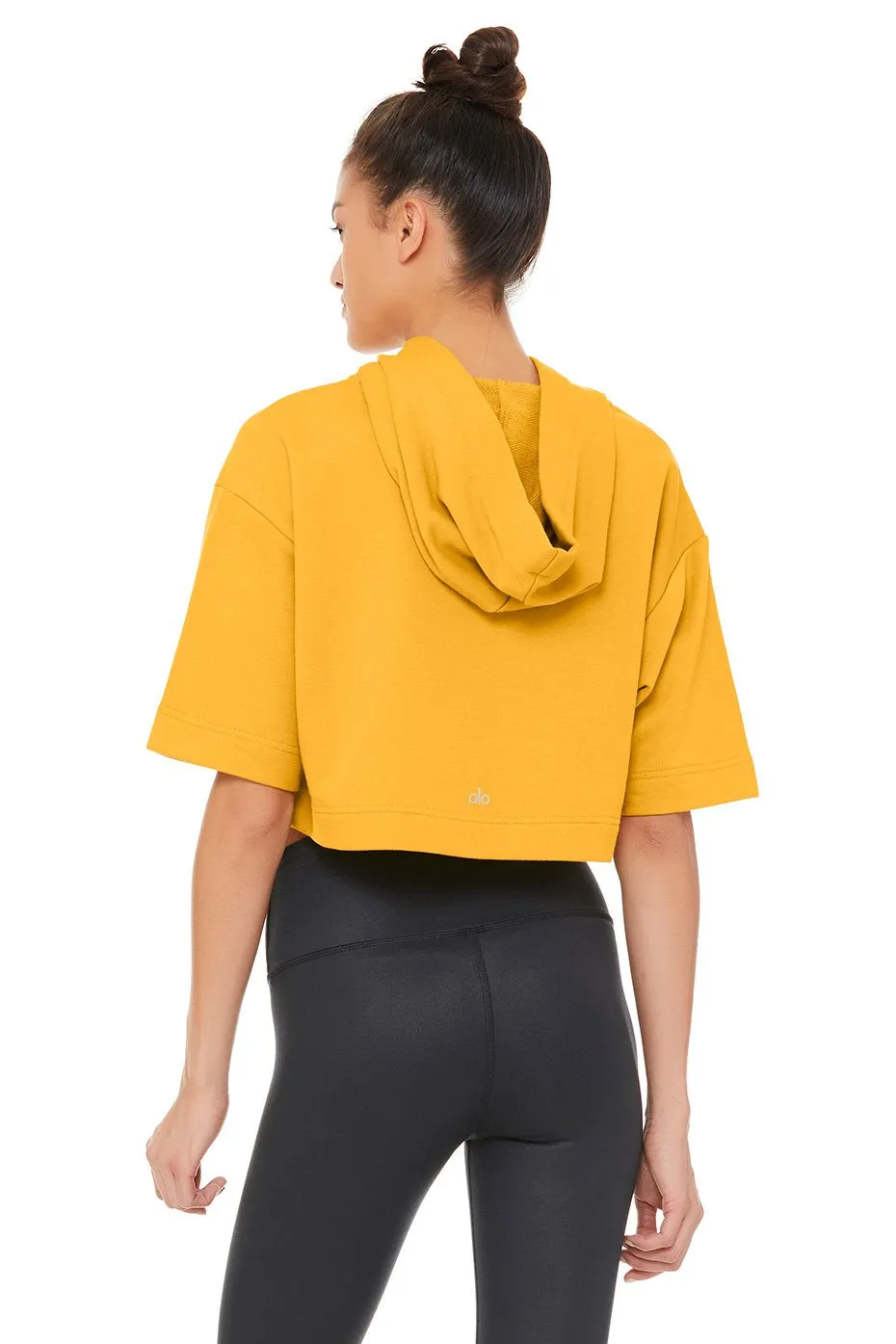 Air Land Ocean Short Sleeve Crop Hoodie