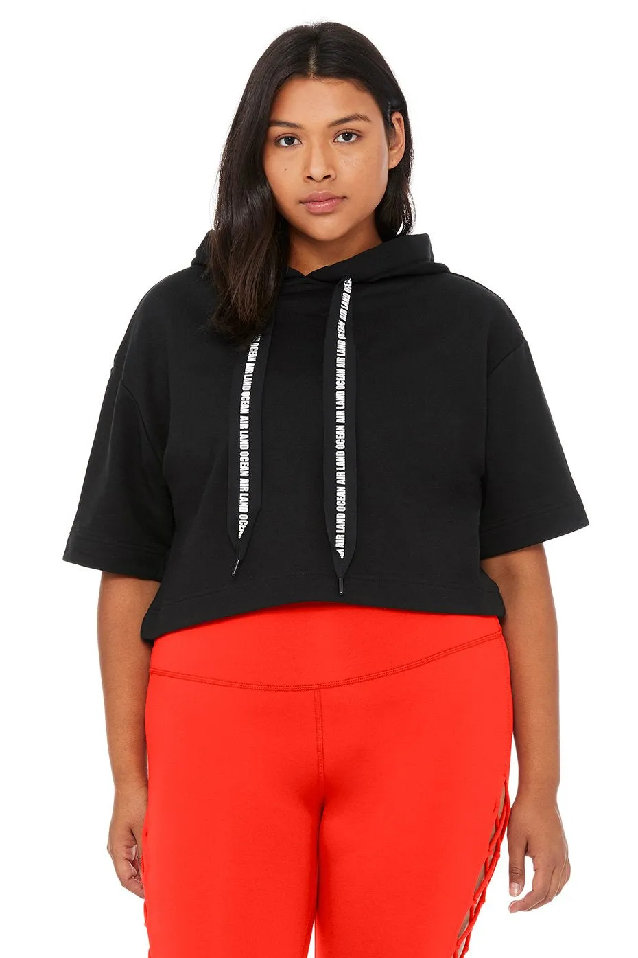 Air Land Ocean Short Sleeve Crop Hoodie