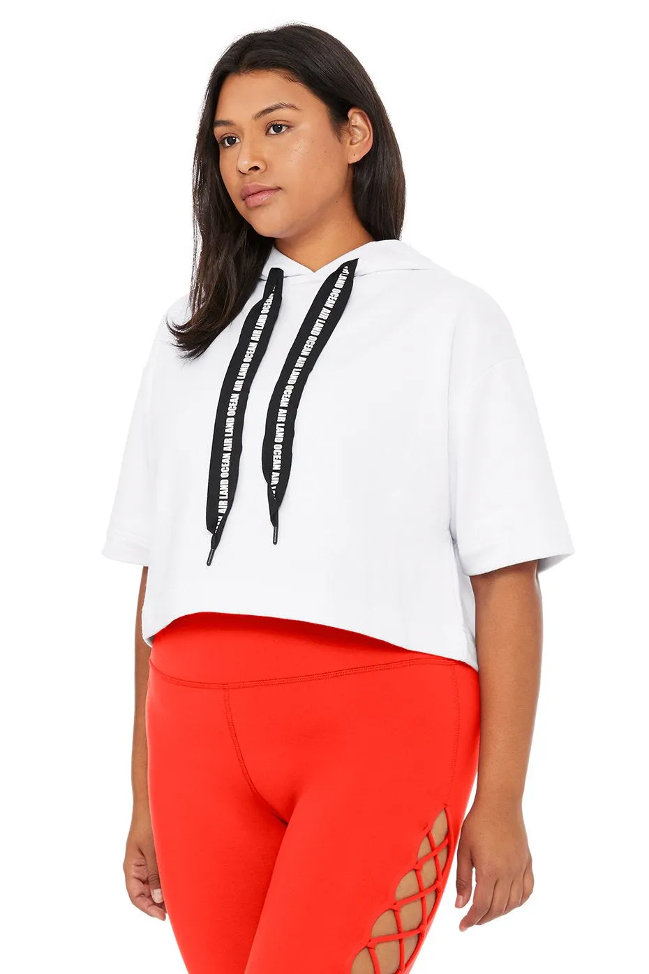 Air Land Ocean Short Sleeve Crop Hoodie