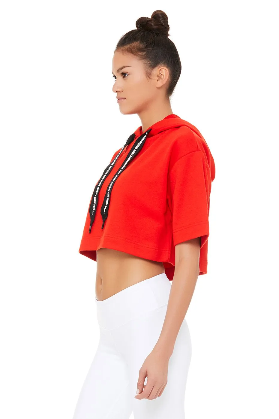 Air Land Ocean Short Sleeve Crop Hoodie