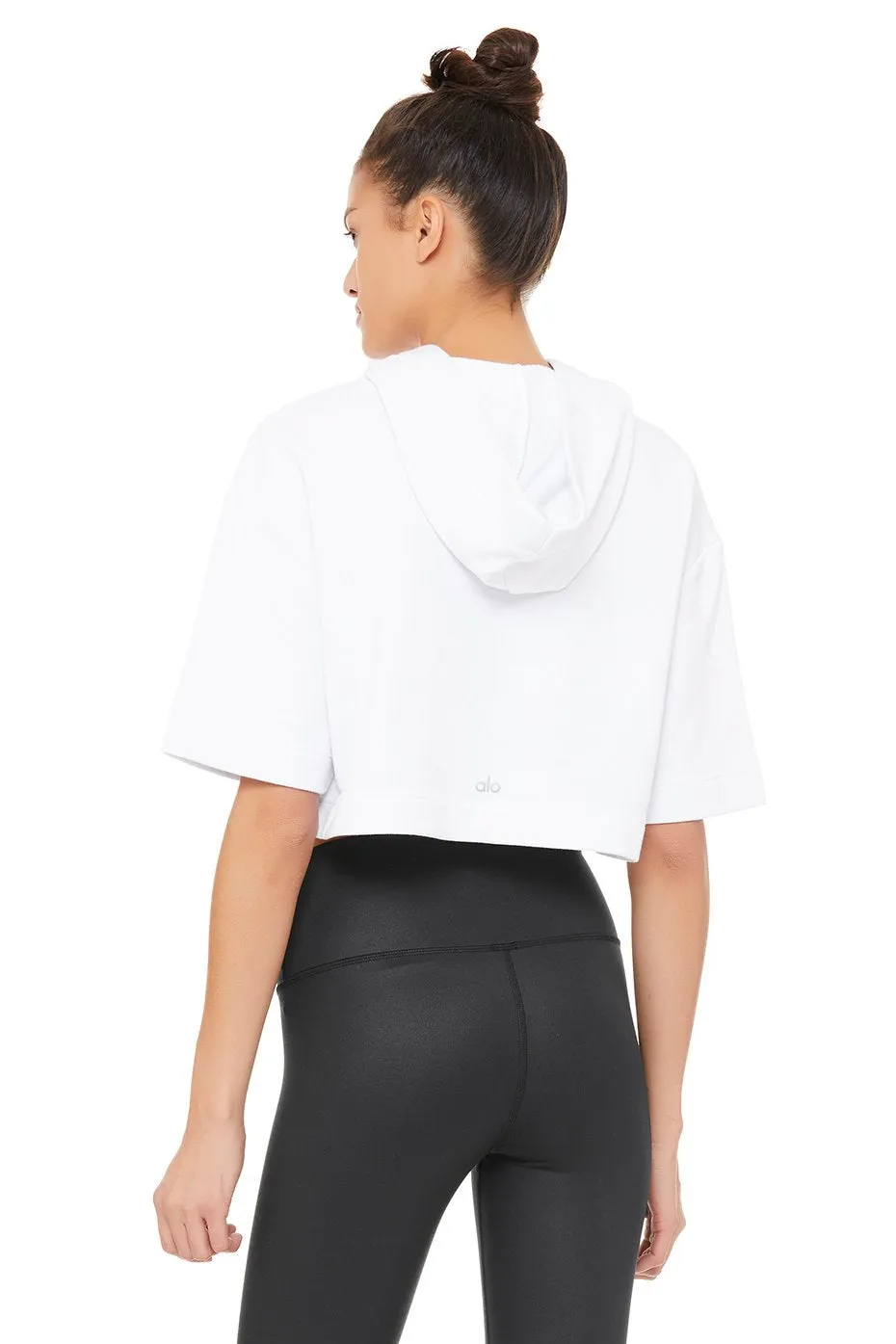 Air Land Ocean Short Sleeve Crop Hoodie