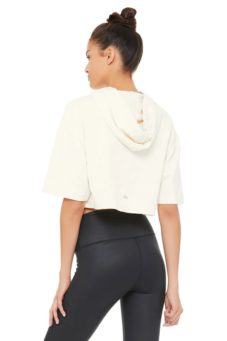 Air Land Ocean Short Sleeve Crop Hoodie