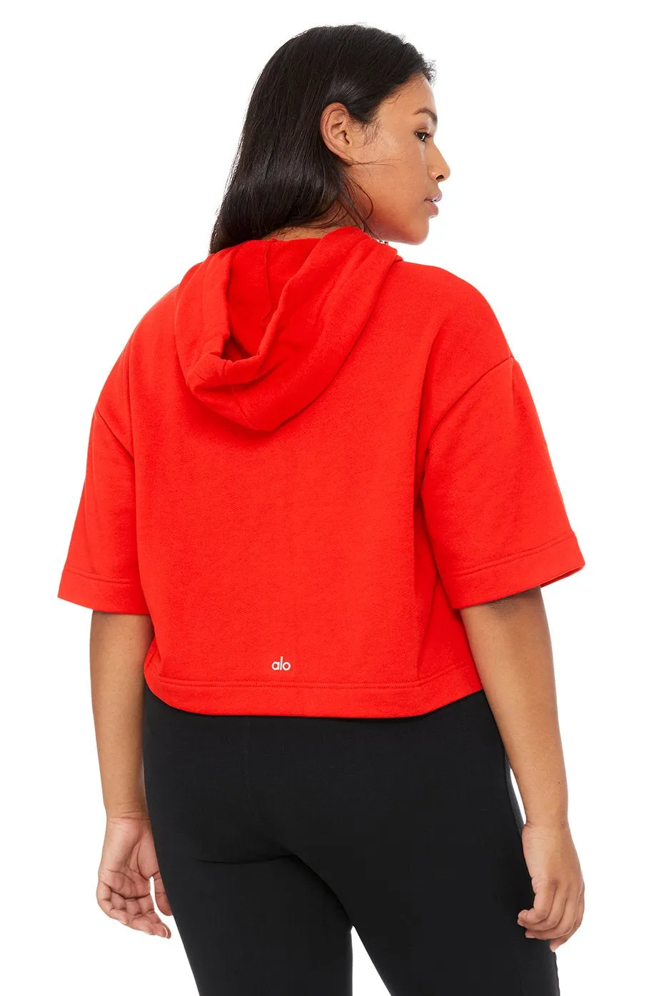 Air Land Ocean Short Sleeve Crop Hoodie