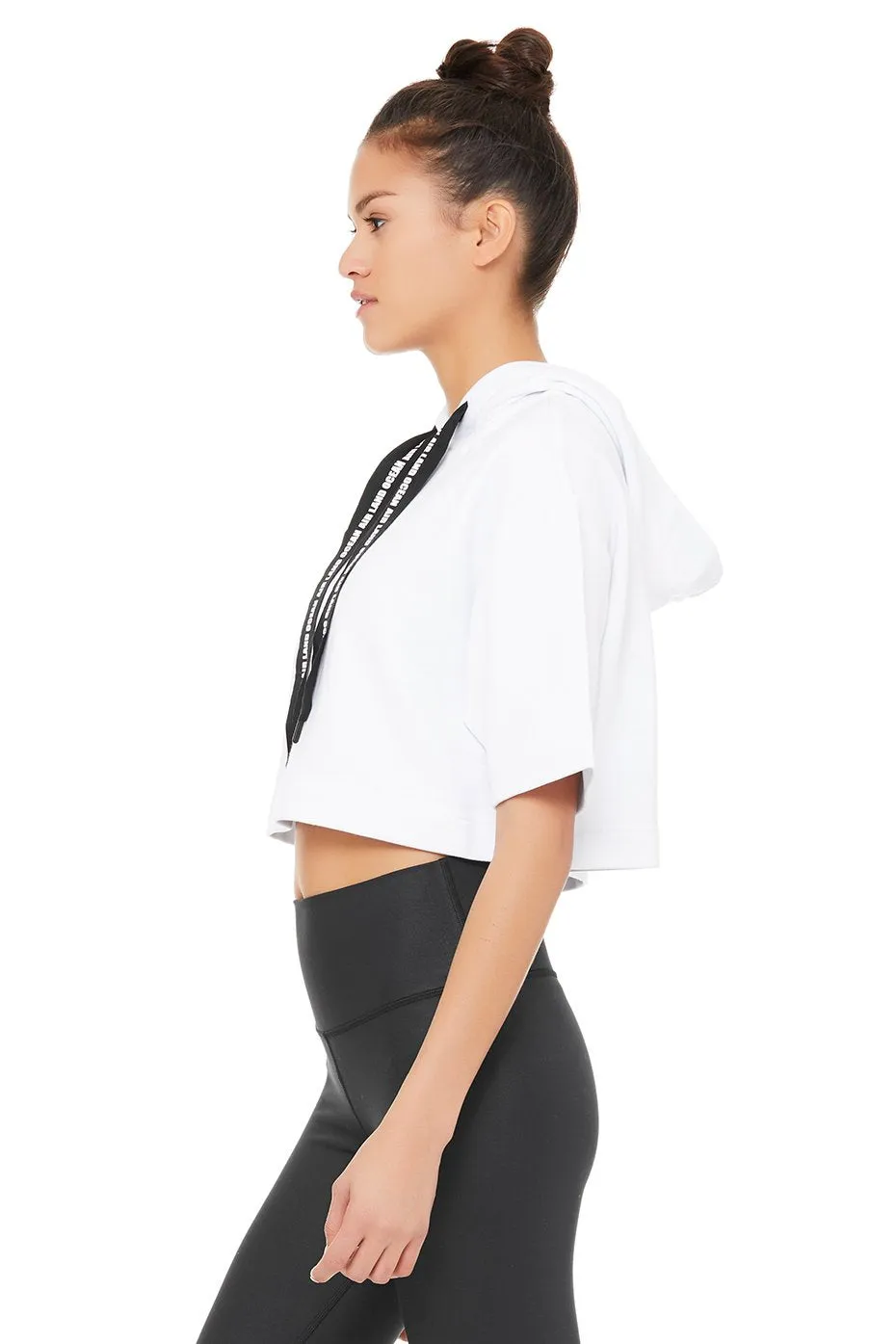 Air Land Ocean Short Sleeve Crop Hoodie