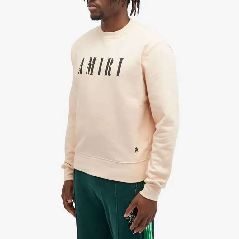 Amiri Core Logo Crew Sweatshirt, beige