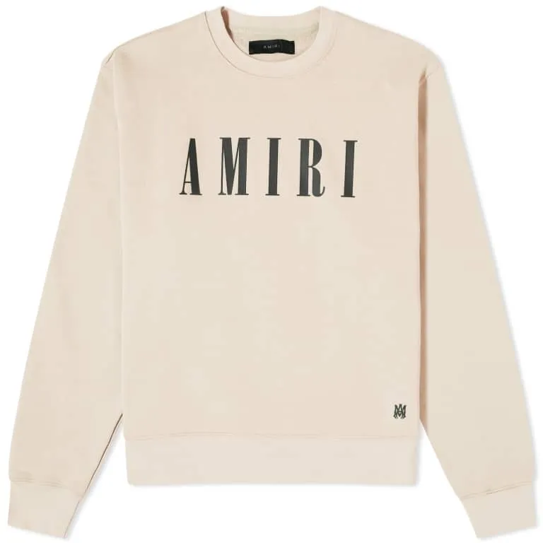 Amiri Core Logo Crew Sweatshirt, beige