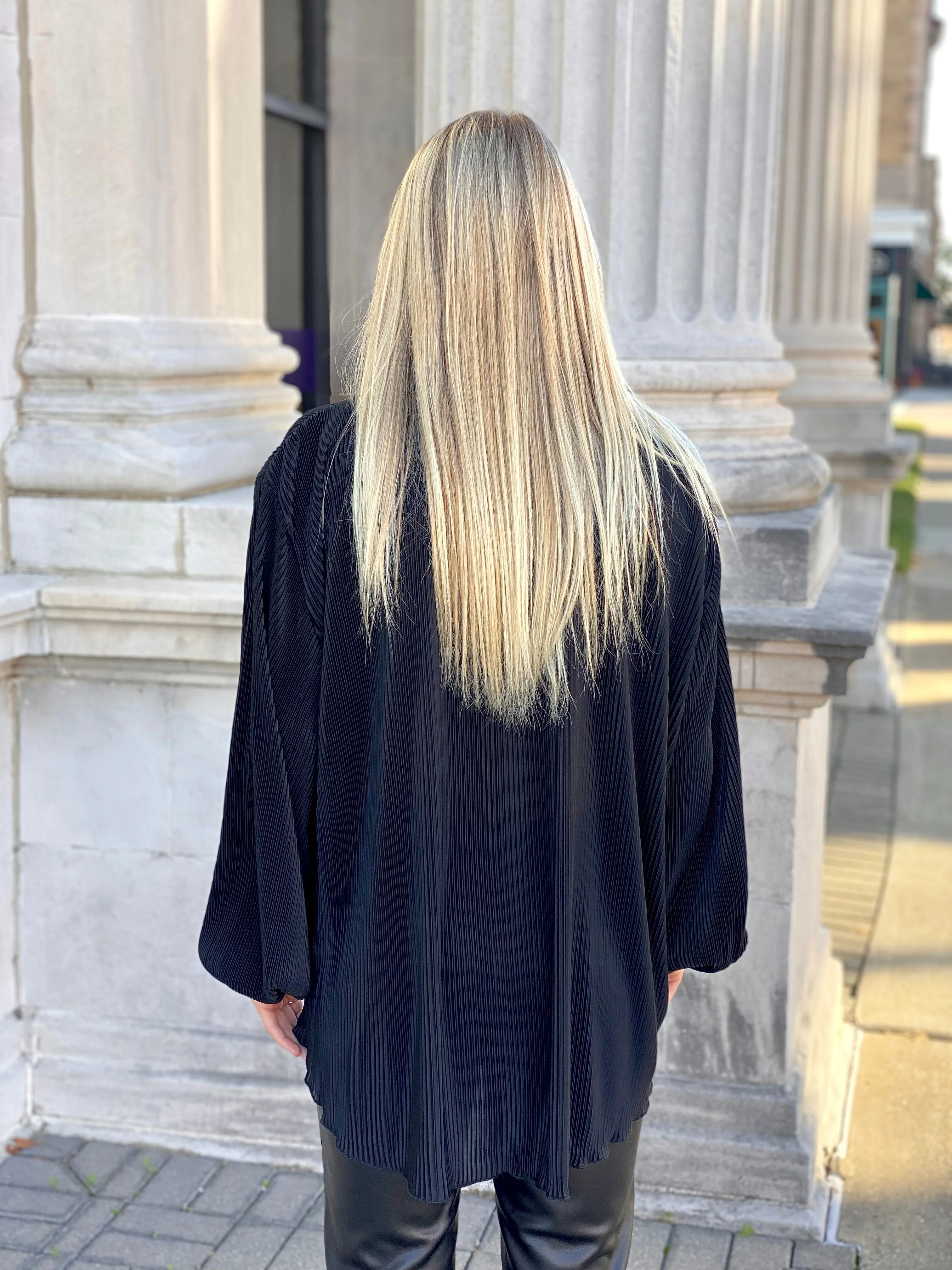 Black Pleated Top