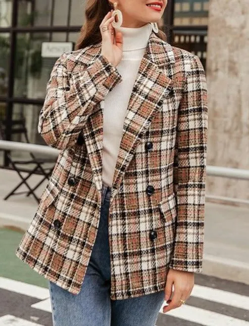 Blazer - Dames - Elegante geruite stijl met comfortabele pasvorm