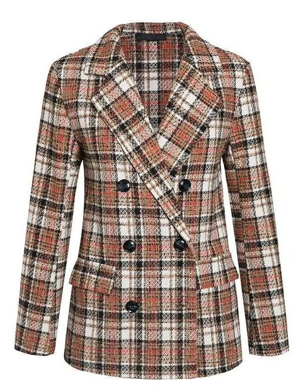 Blazer - Dames - Elegante geruite stijl met comfortabele pasvorm