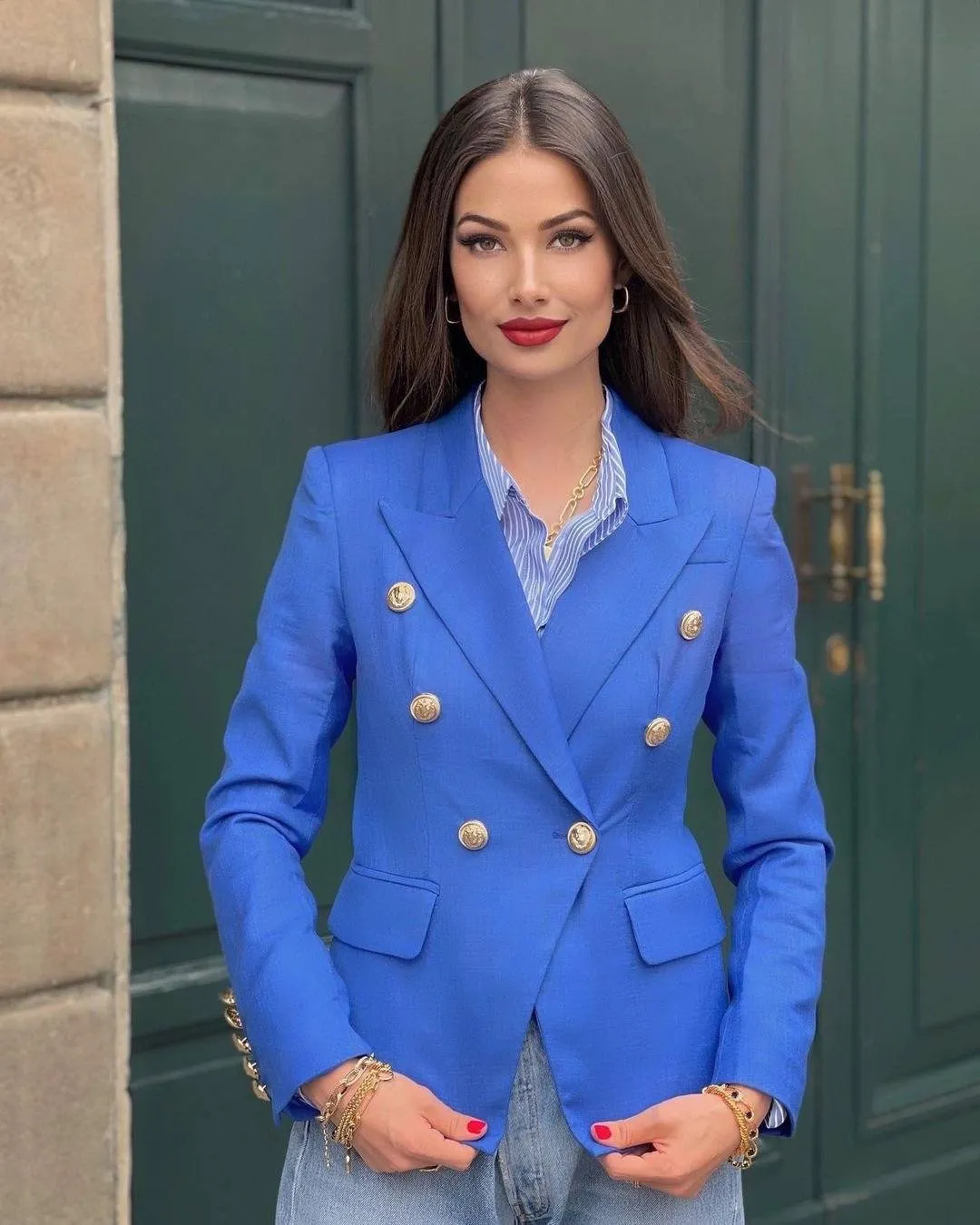 Blazer Jas - Dames - Hoogwaardig materiaal met een trendy pasvorm en stijlvolle afwerking