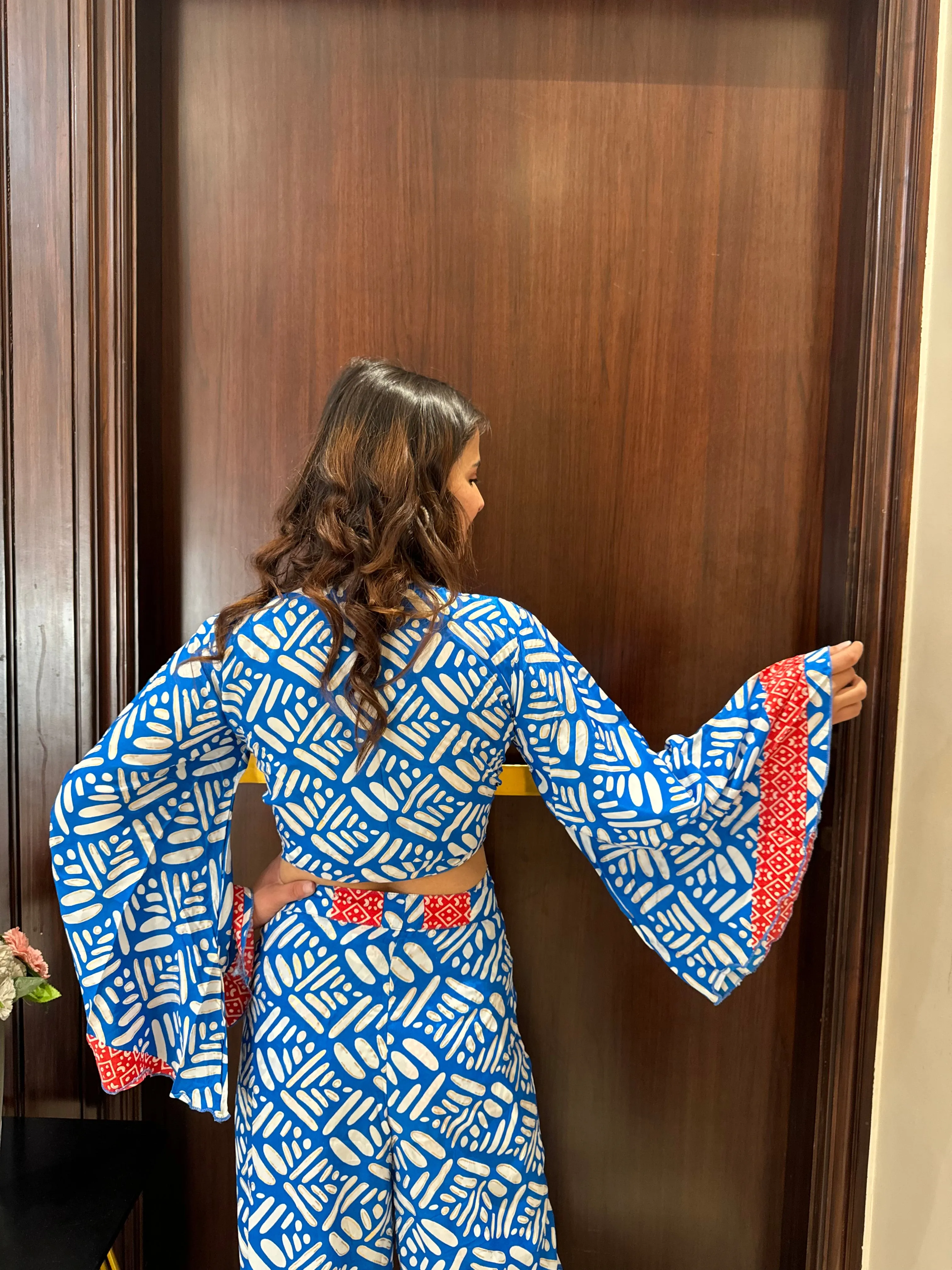 Boho Printed Wrap Top - Turquoise Temptation (TOP ONLY)