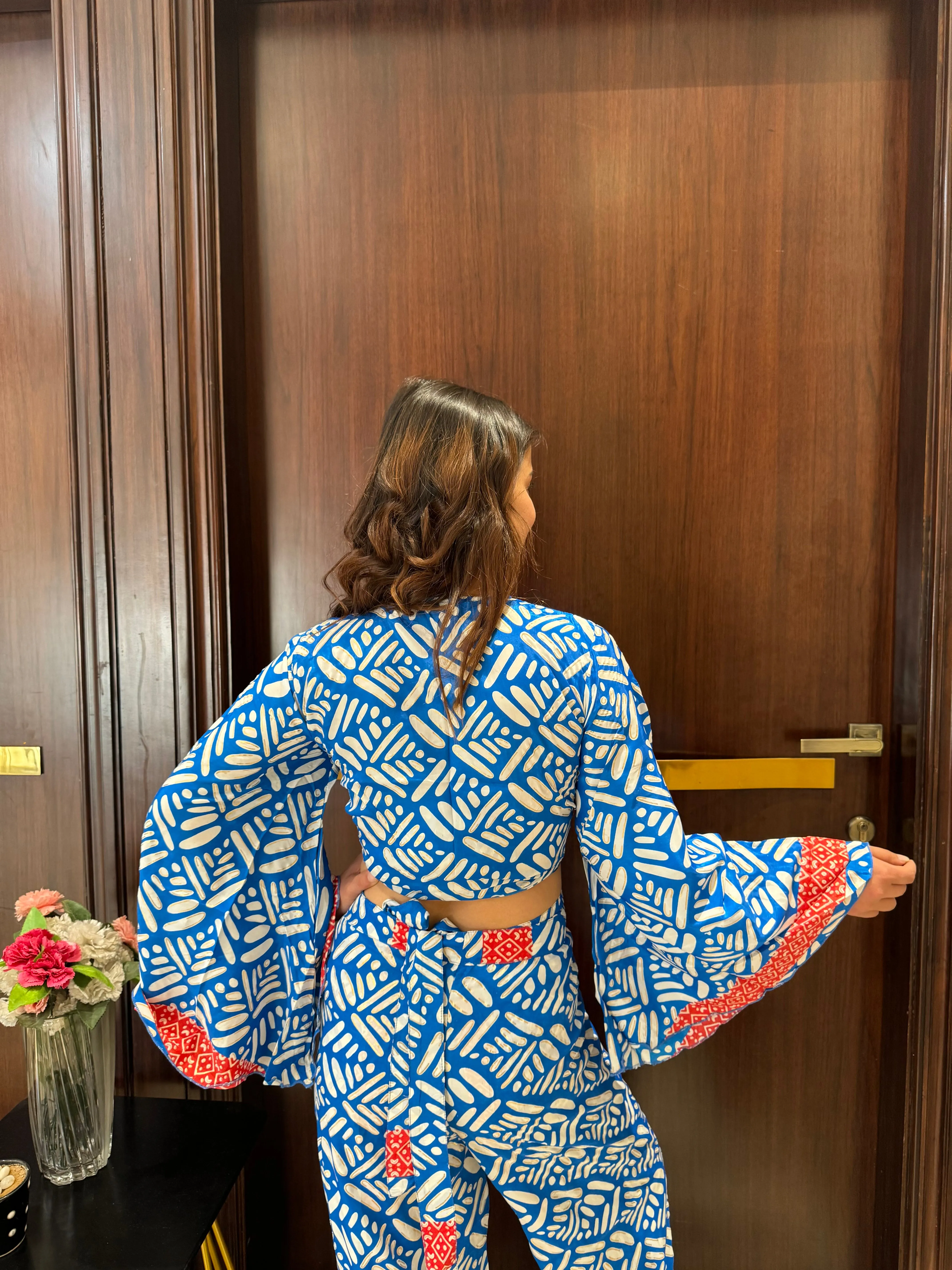 Boho Printed Wrap Top - Turquoise Temptation (TOP ONLY)