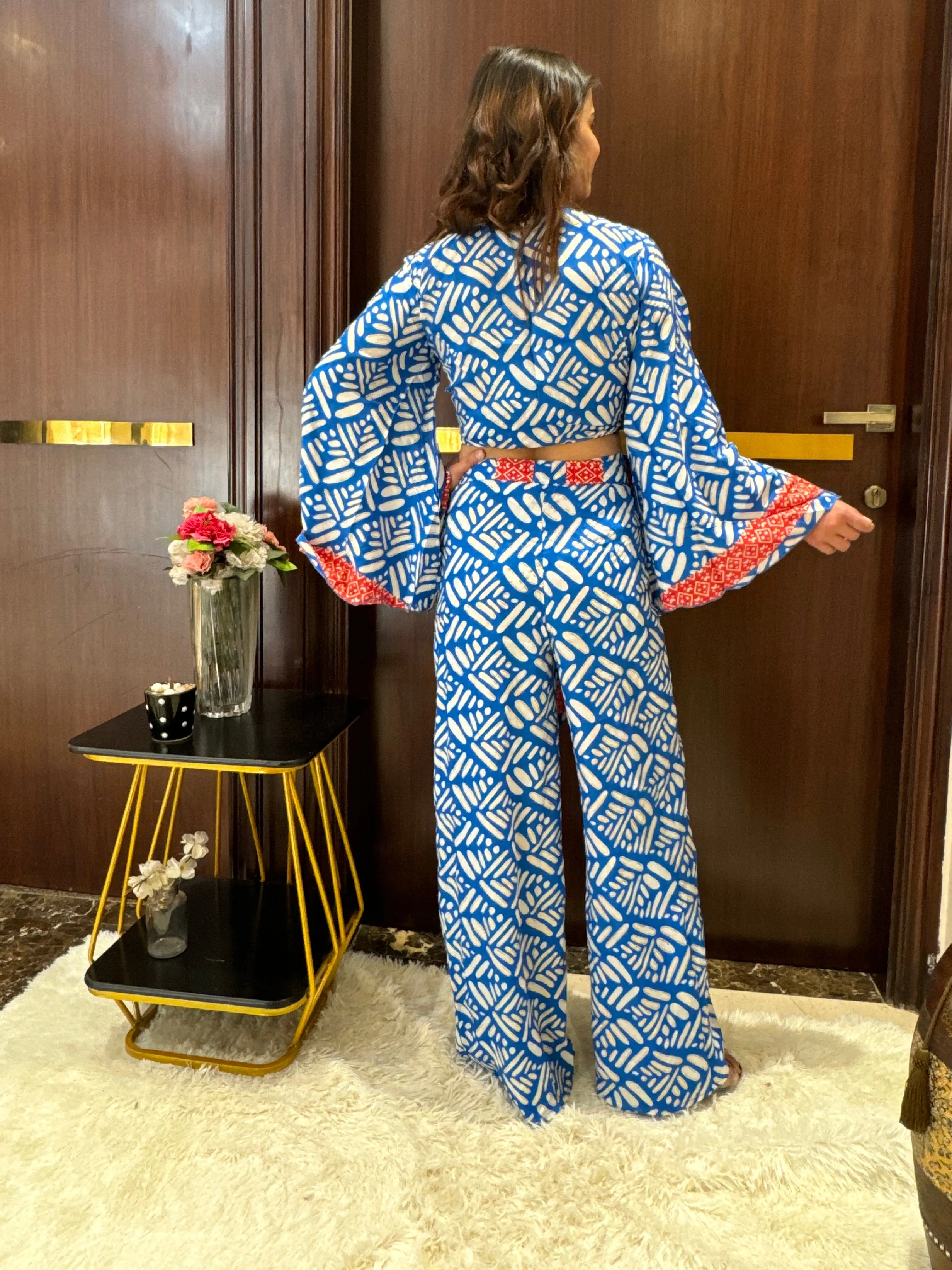 Boho Printed Wrap Top - Turquoise Temptation (TOP ONLY)
