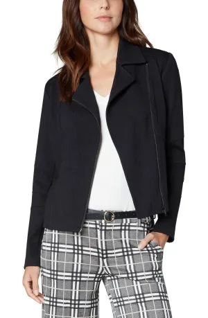 FINAL SALE RACHEL BLACK MOTO TEXTURED BLAZER - LIVERPOOL LOS ANGELES LM1787PV01