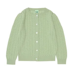 FUB Pointelle Cardigan, pistachio