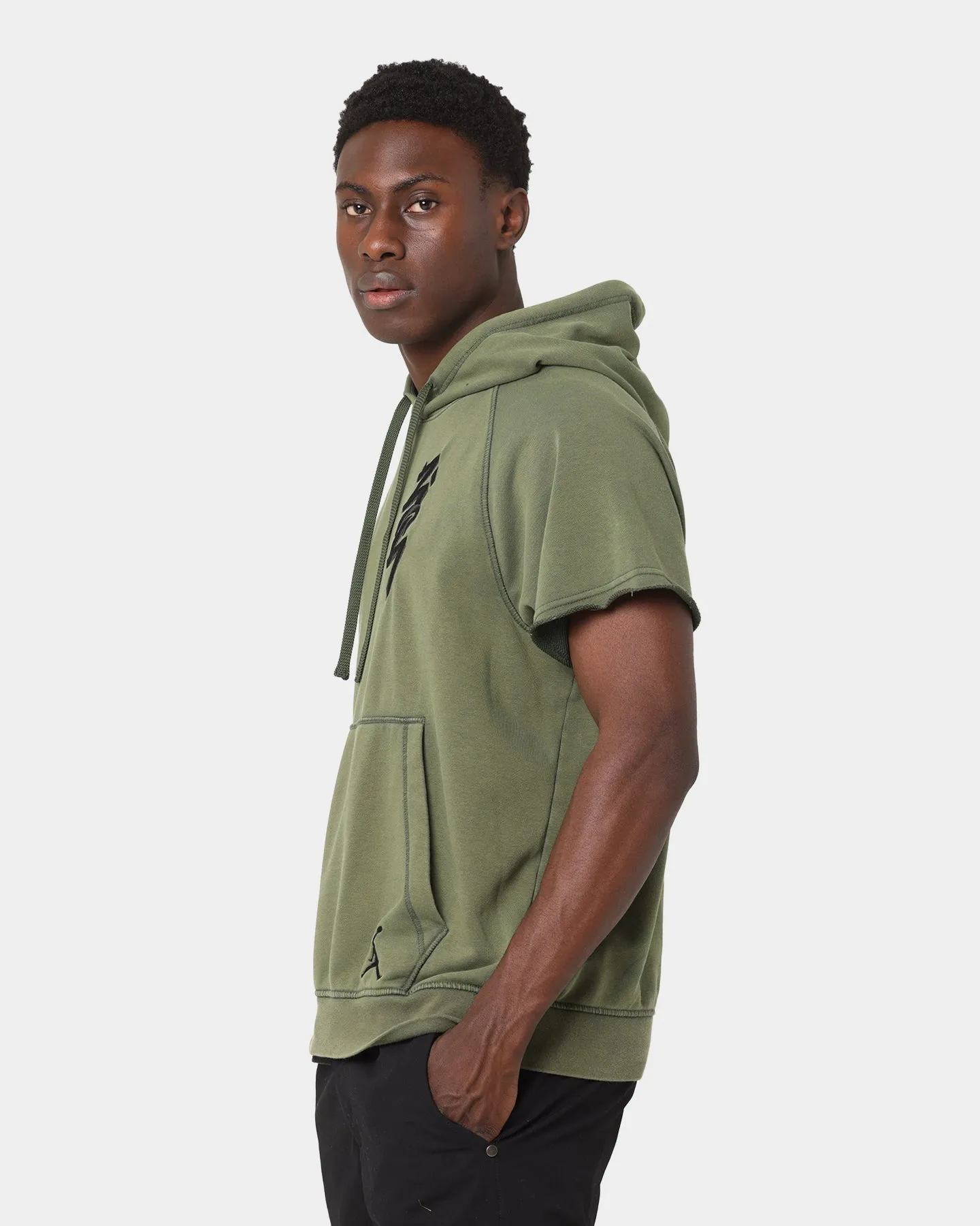 Jordan Zion Dri-FIT Cutoff Hoodie Carbon Green/Black