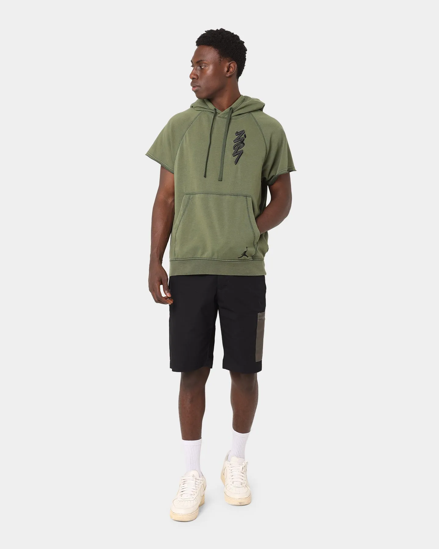 Jordan Zion Dri-FIT Cutoff Hoodie Carbon Green/Black