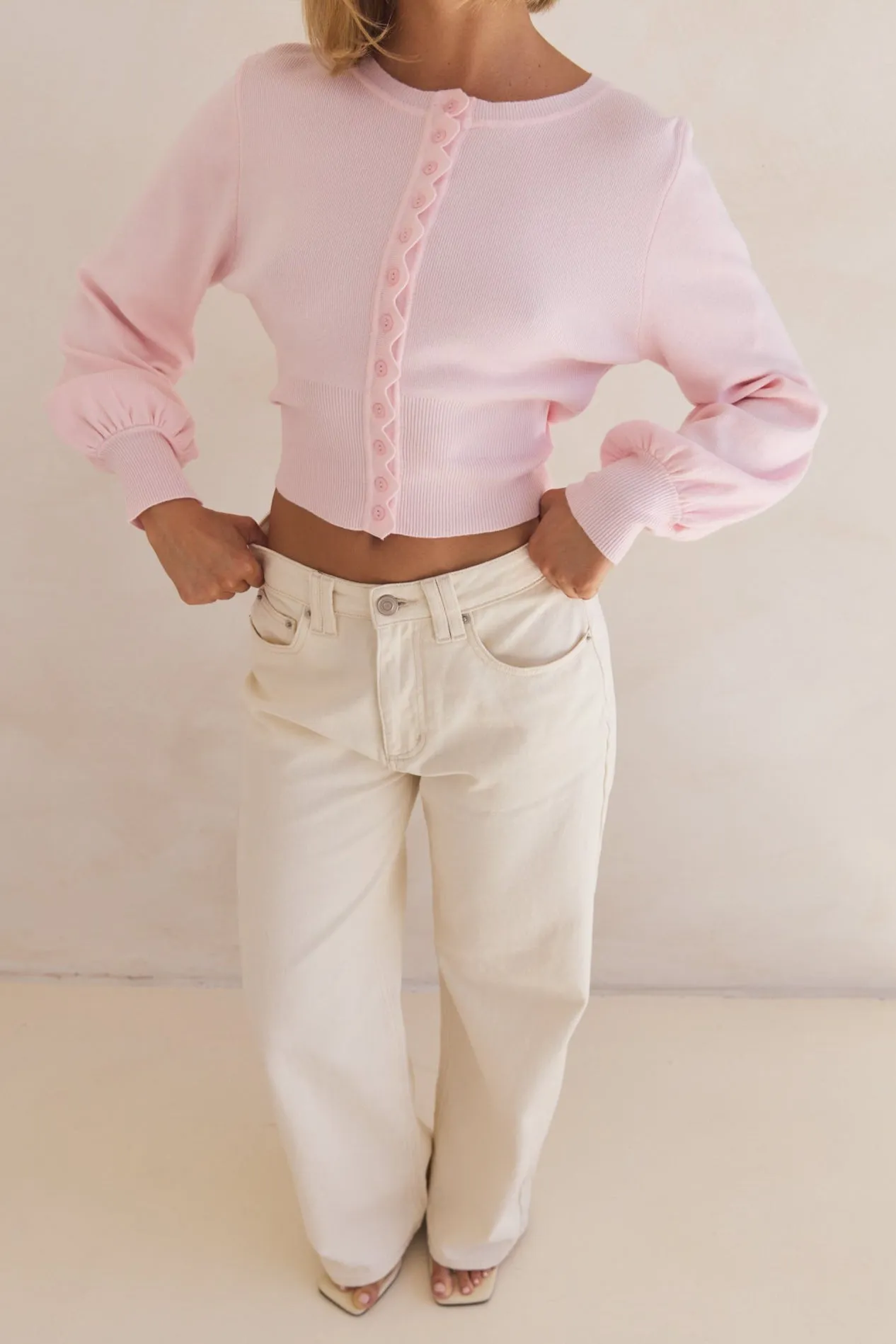 Misty Knit Cardigan (Pink)
