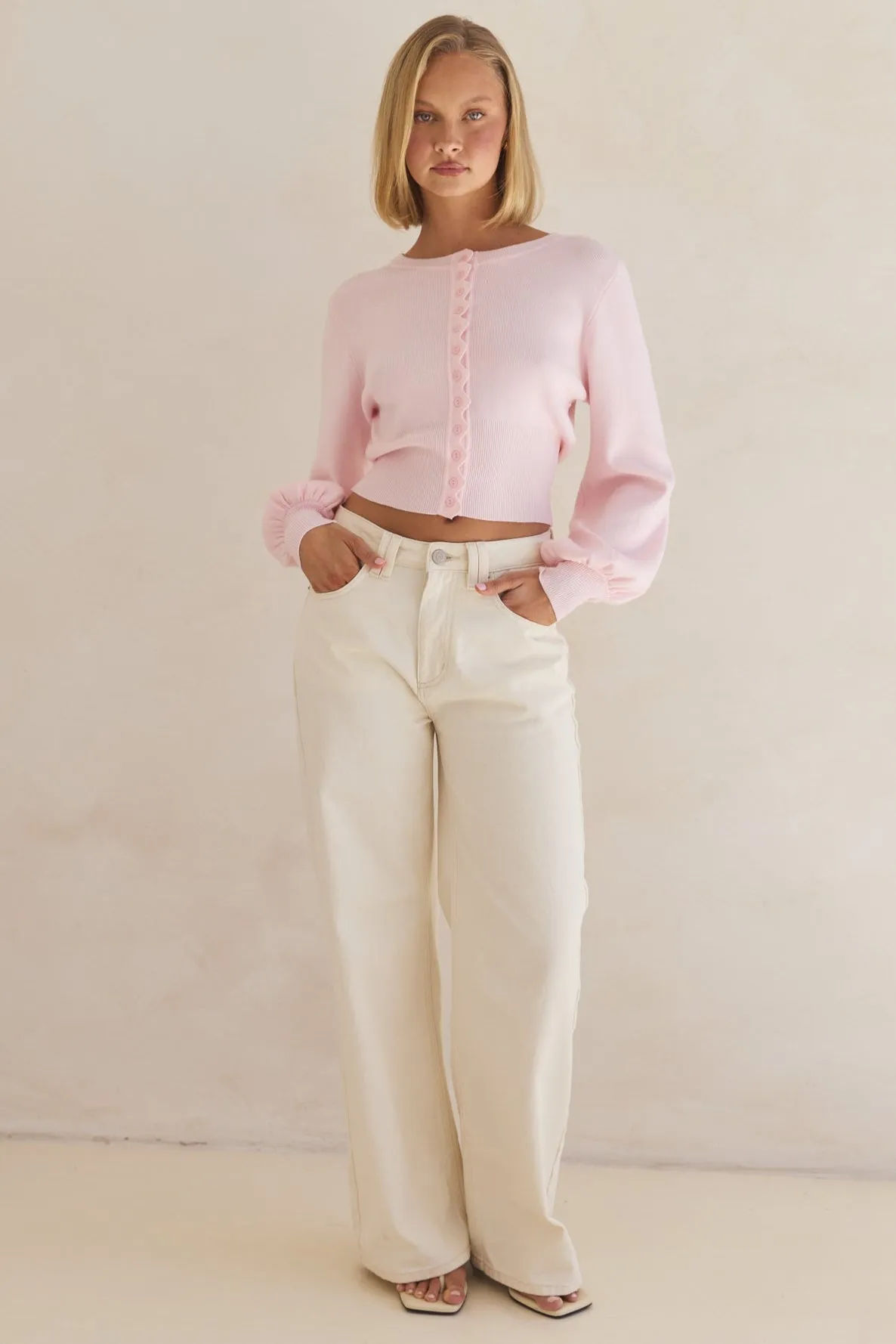 Misty Knit Cardigan (Pink)
