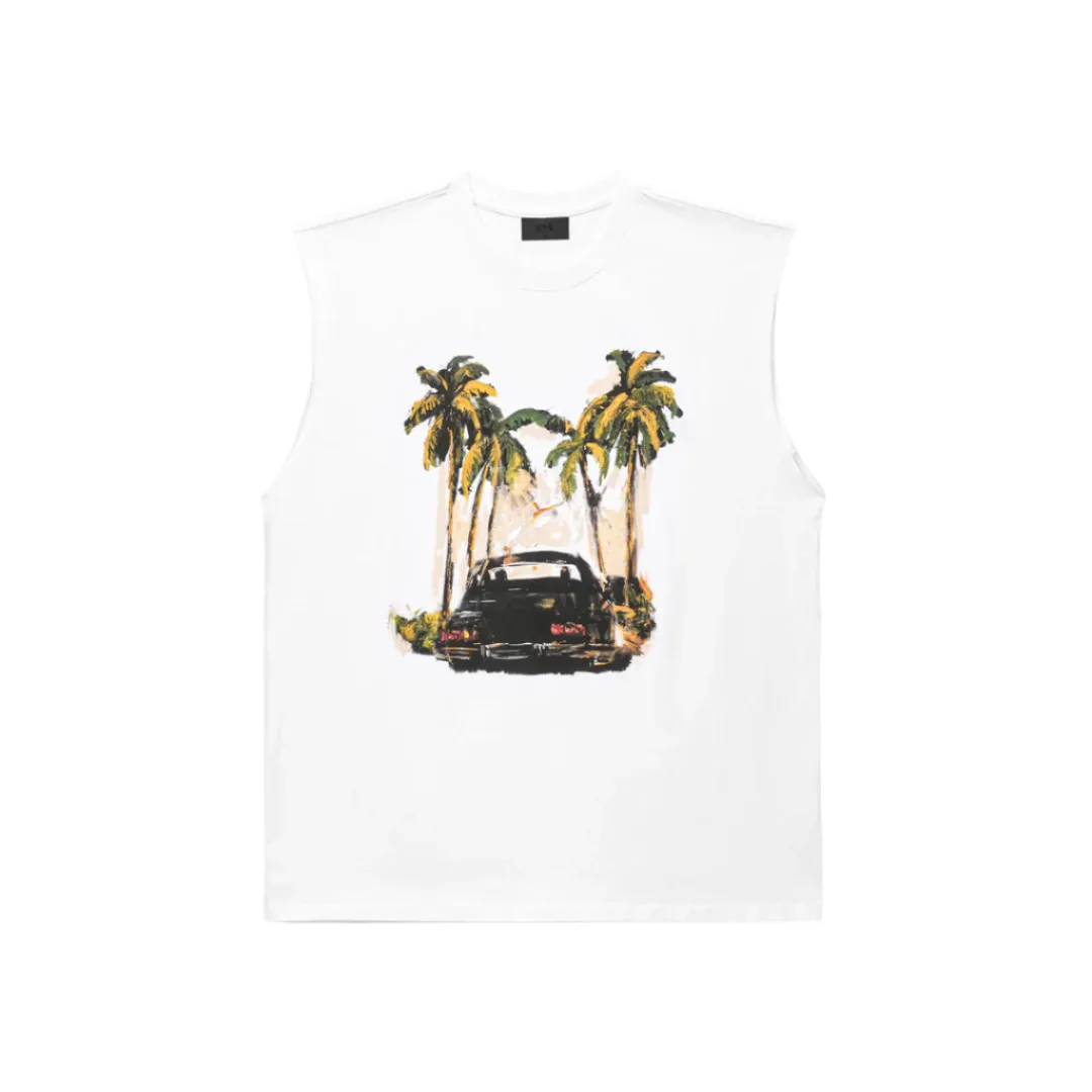 RtA Terry Cutoff Tee - Drift Car White