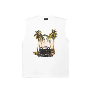 RtA Terry Cutoff Tee - Drift Car White
