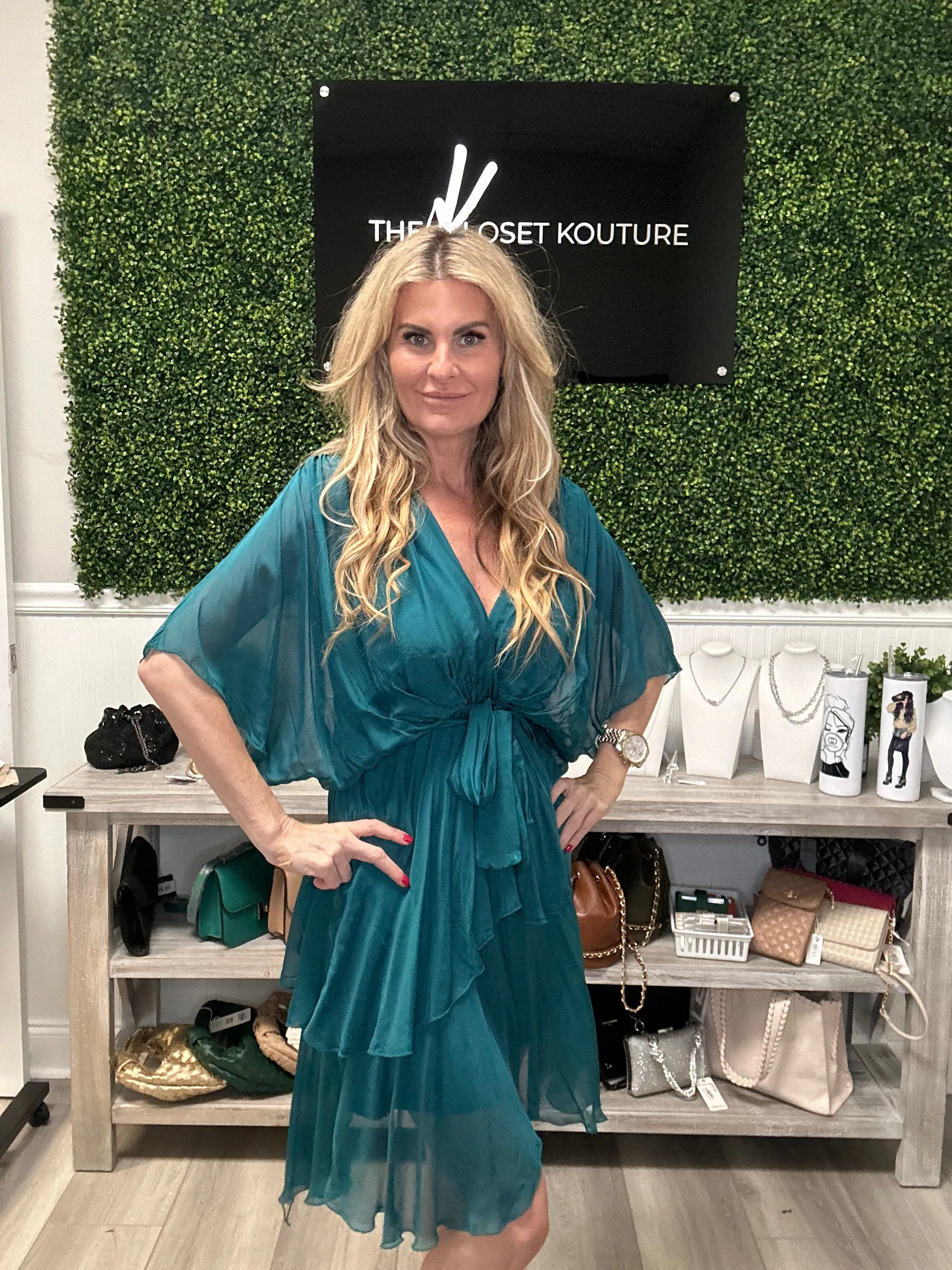Silk Ruffle Dress