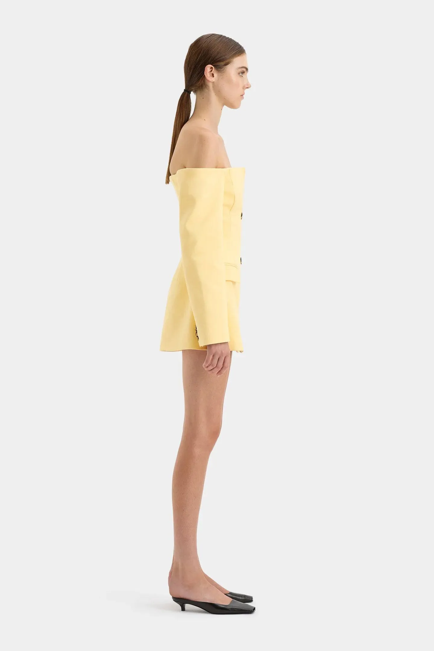 Sir The Label - Sandrine Tailored Mini Dress in Limone