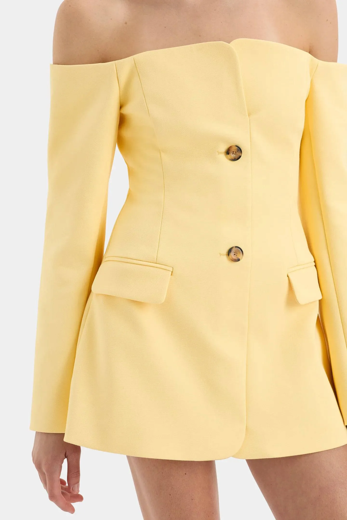 Sir The Label - Sandrine Tailored Mini Dress in Limone