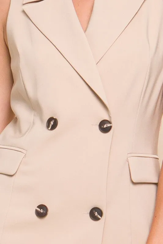 Sleeveless Blazer Dress