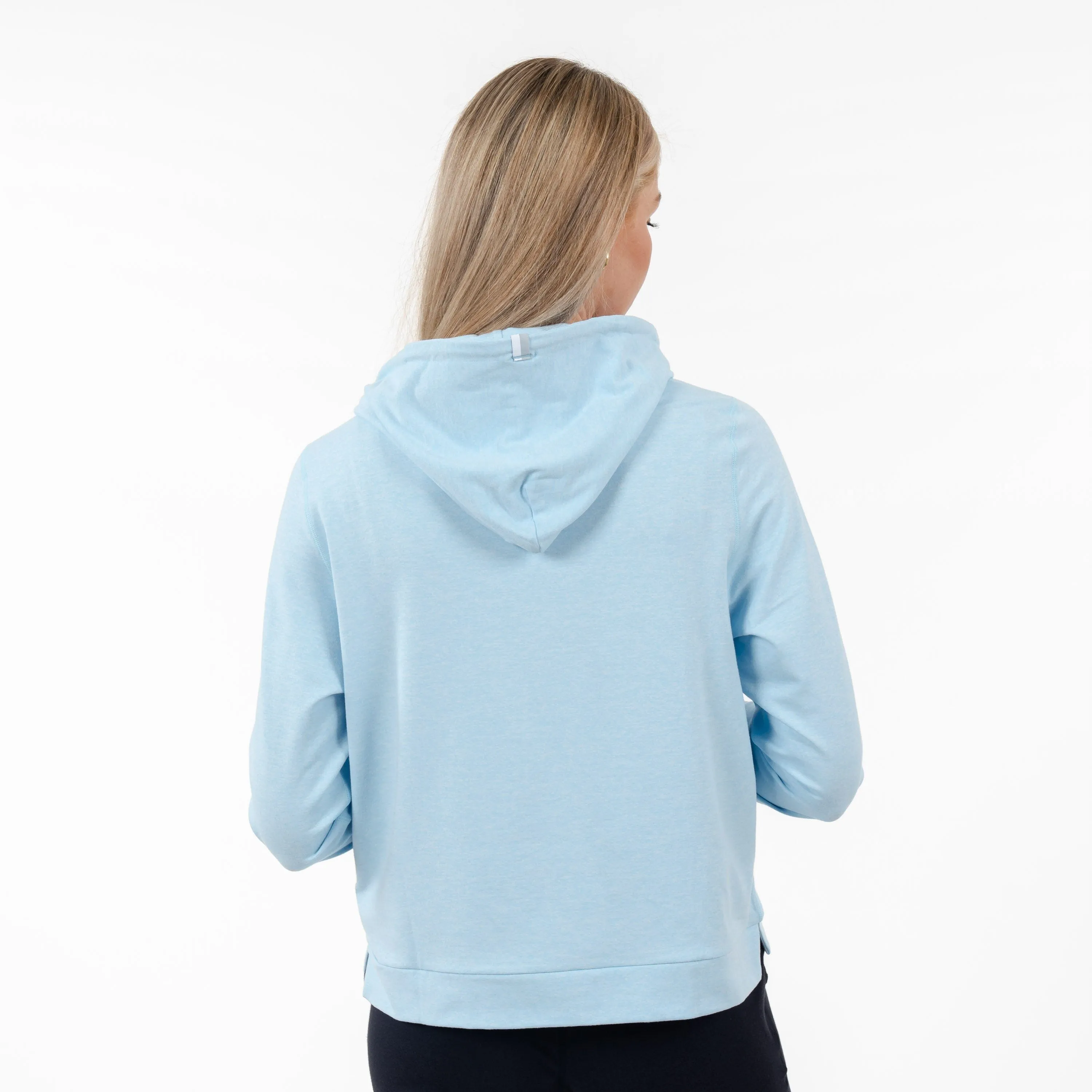 Tempo Performance Hoodie | Heather - Pure Blue/White