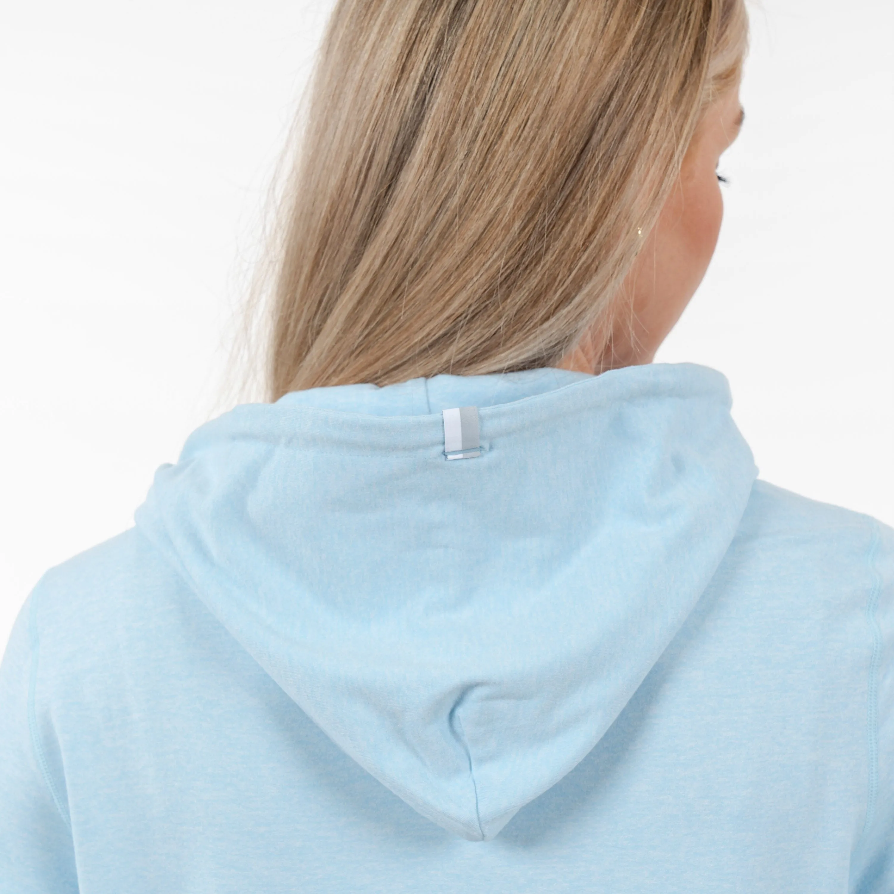 Tempo Performance Hoodie | Heather - Pure Blue/White