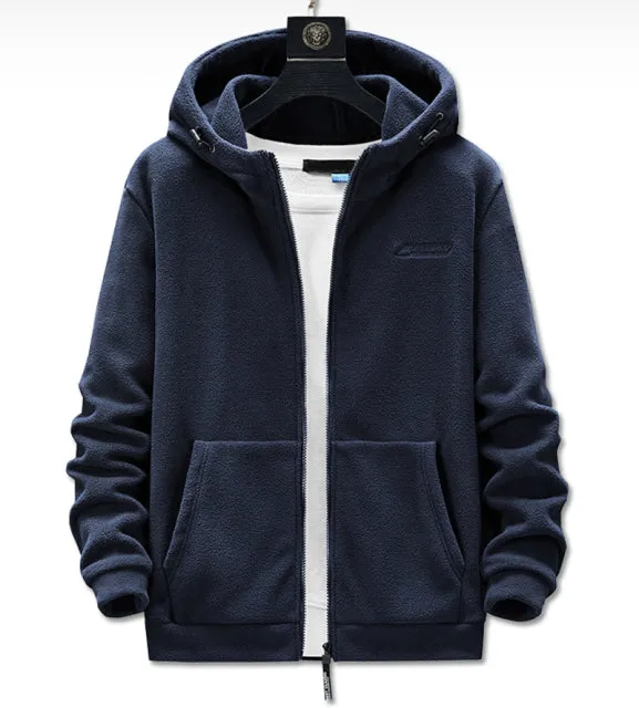 West Louis Warm Fleece Casual Sweatshirt Jacket
