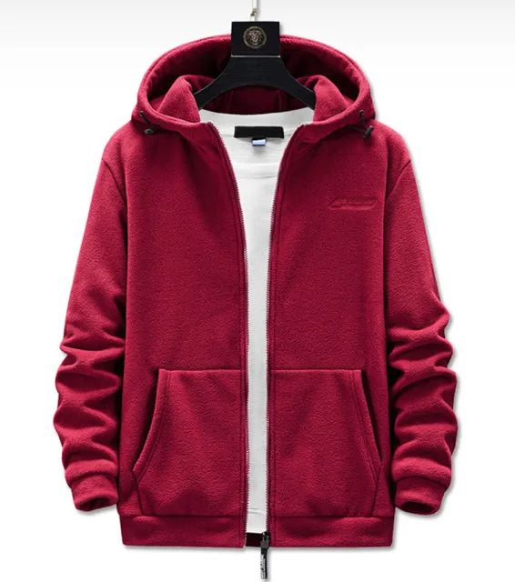 West Louis Warm Fleece Casual Sweatshirt Jacket